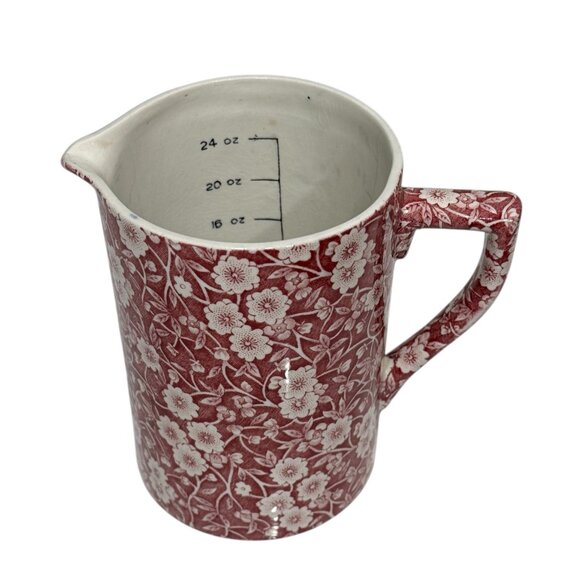 Antique Other - Antique Calico Red measuring Pitcher made in Staffordshire England